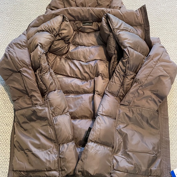 Women's 32 Degrees Hooded Lightweight Bomber Jacket Beige Size L New with Tags - Picture 6 of 8